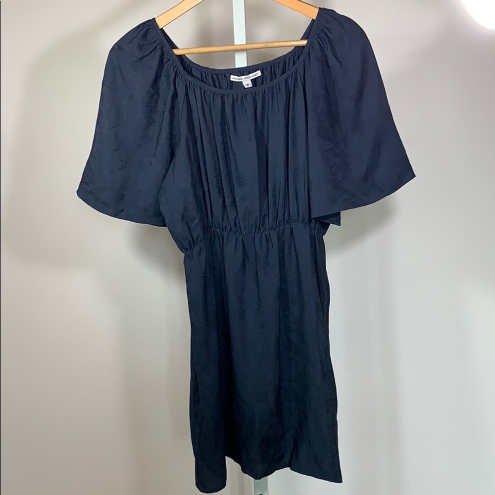 AMANDA UPRICHARD Silk Mini Dress Blue Size Small